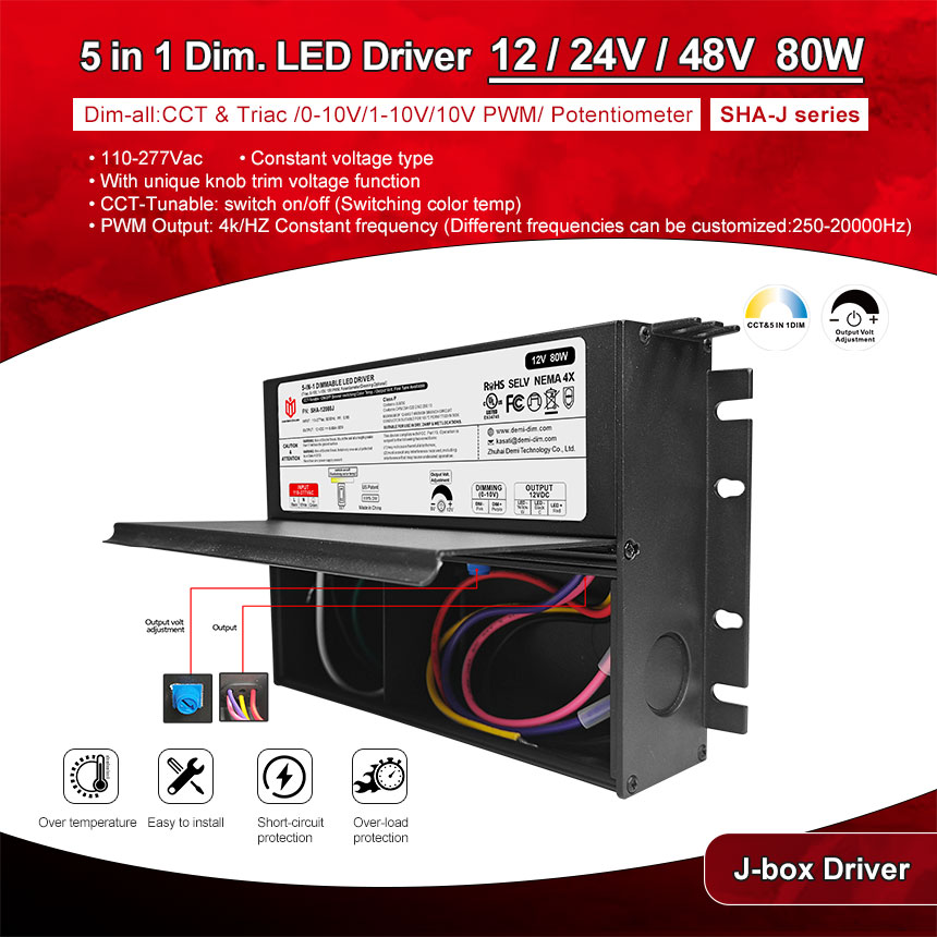 controlador led regulable de 80w