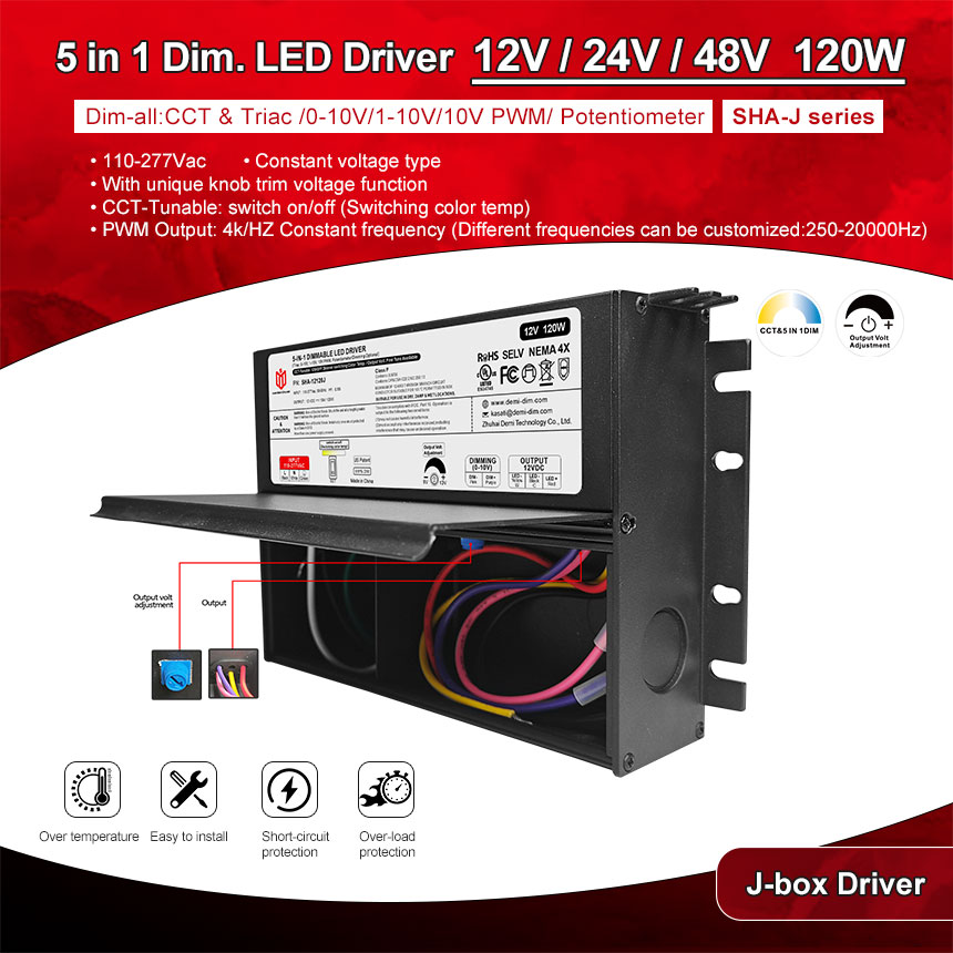 Controlador LED regulable de 120w.