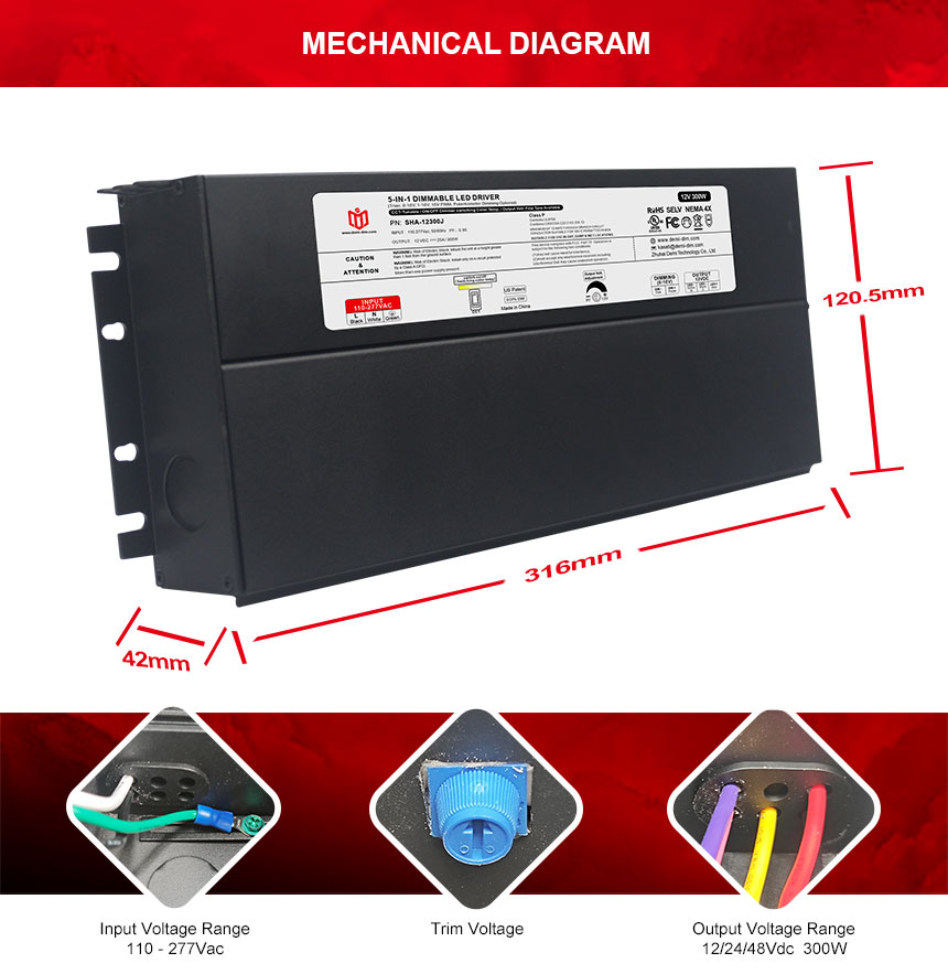 controlador llevado 12v 300w